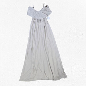 Show Me Your Mumu Beige Tan Caitlin Ruffle Maxi Bridesmaid Formal Dress Size XS